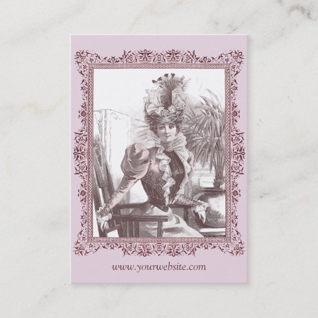 Diva de Nouveau del arte - tarjetas de visita (Anverso)