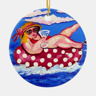Diva de playa Chubby con ornamento redondo Martini