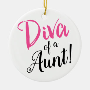 "¡DIVA de tía!" Adorno de cerámica