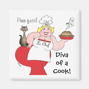 "¡Diva de un cocinero!" Grandes imanes de diversió