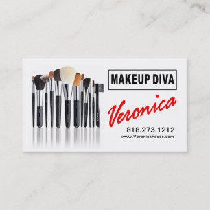 Diva del maquillaje para la tarjeta de visita de