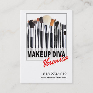 Diva del maquillaje para la tarjeta de visita de