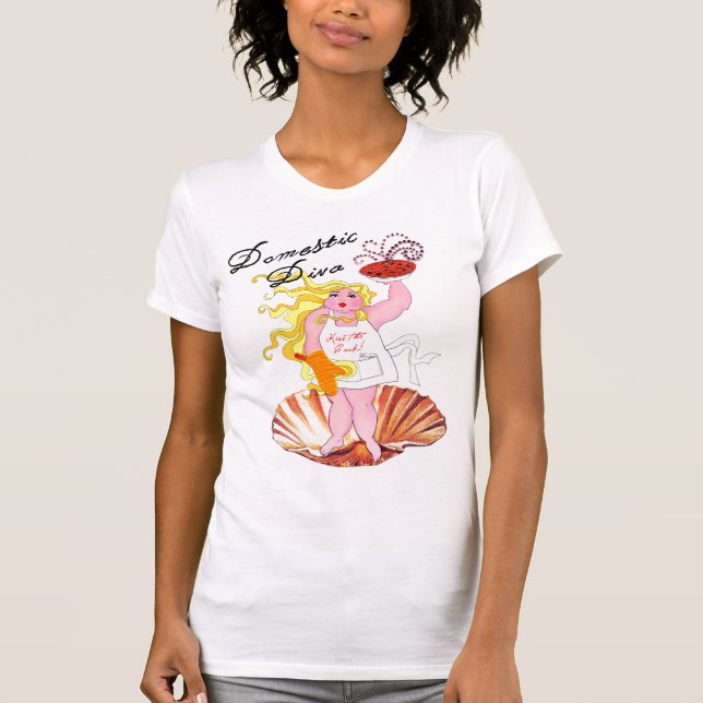 "Diva doméstica" - ¡Besa al cocinero! Camiseta (Anverso)
