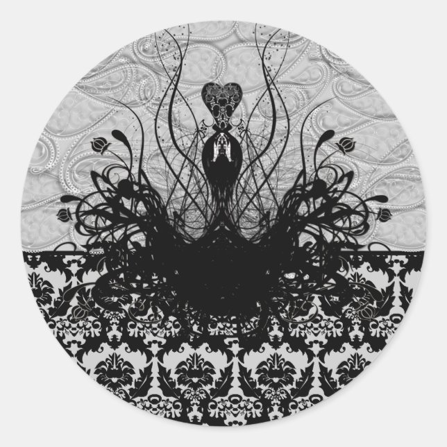 Diva Fashion Pegatina - Negro y gris (Anverso)