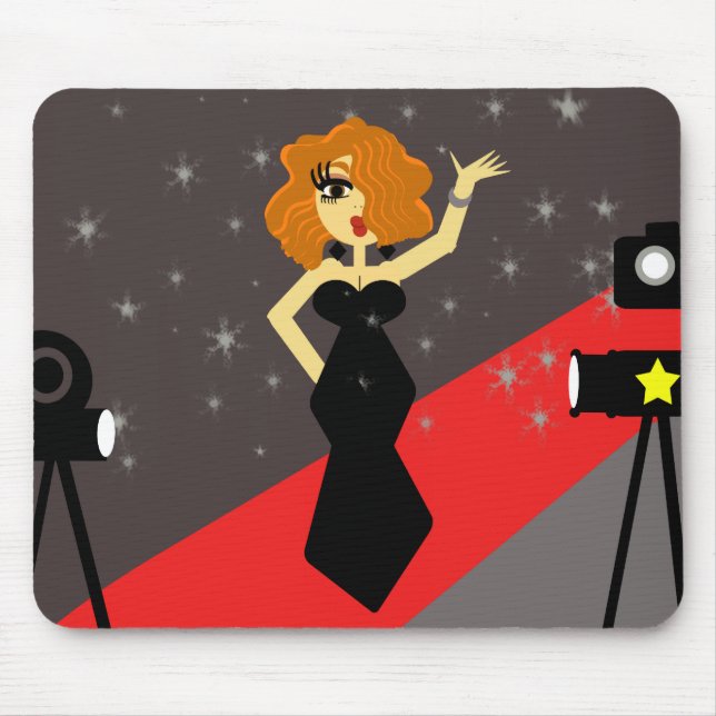 Diva Mousepad de la alfombra roja (Frente)