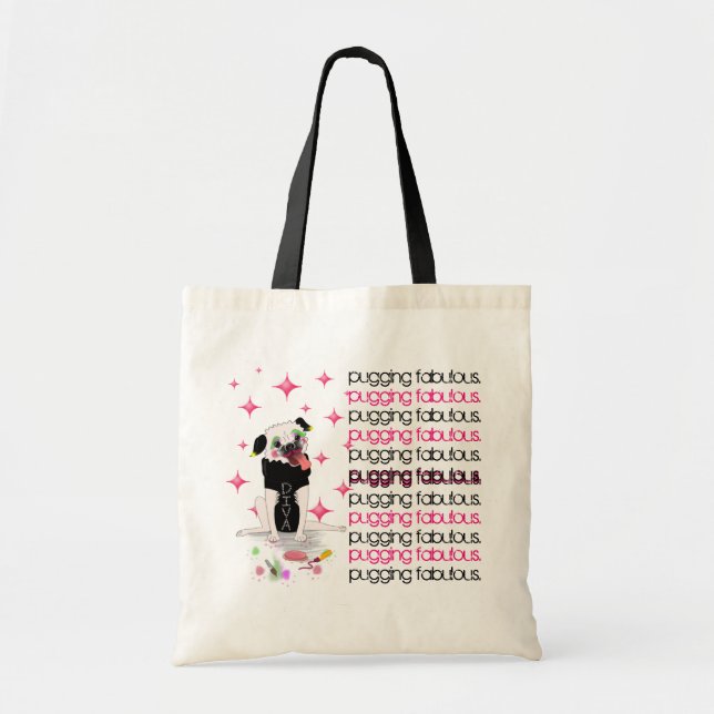 Diva Pug: Sacar la fabulosa bolsa de la tote (Frente)
