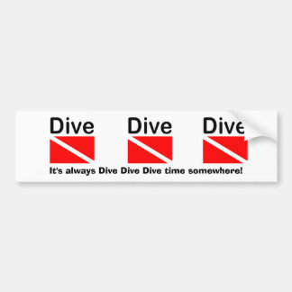 DIVE DIVE DIVE - Pegatina de parachoques