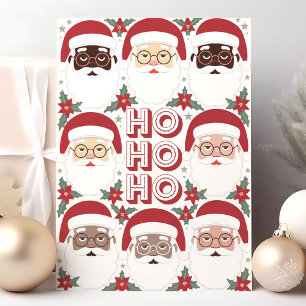 Diversas Caras de Santa Ho Ho Ho Navidad