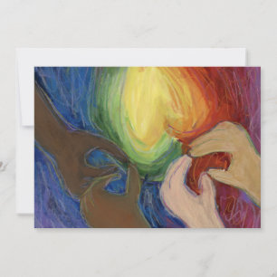 Diversidad Corazones de Amor Manos Invitación colo