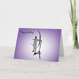 Diversidad diseña tarjeta de arquero ciego curvada