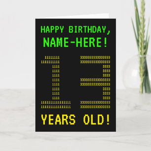 Diversión, "13 AÑOS Geeky, Nerdy!" Tarjeta de