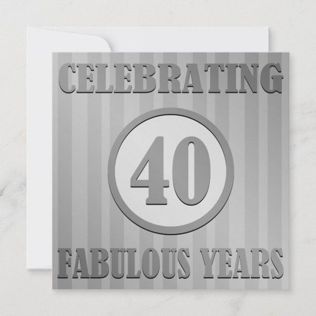 Diversión 40.º Fiesta de cumpleaños invitaciones ( (Anverso)