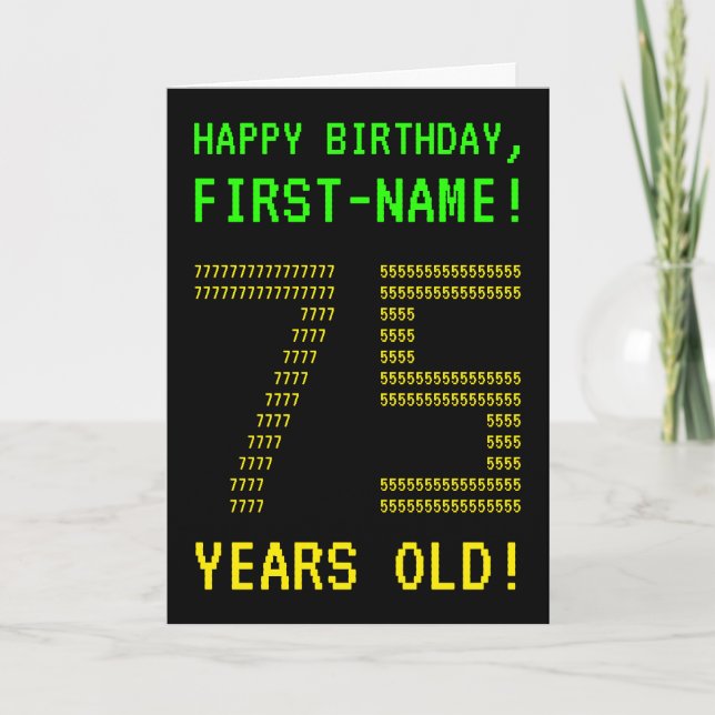 Diversión, "75 AÑOS Geeky, Nerdy!" Tarjeta de (Anverso)