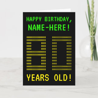 Diversión, "80 AÑOS Geeky, Nerdy!" Tarjeta de