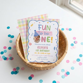 Diversión al cumplir un año Invitación de cumpleañ