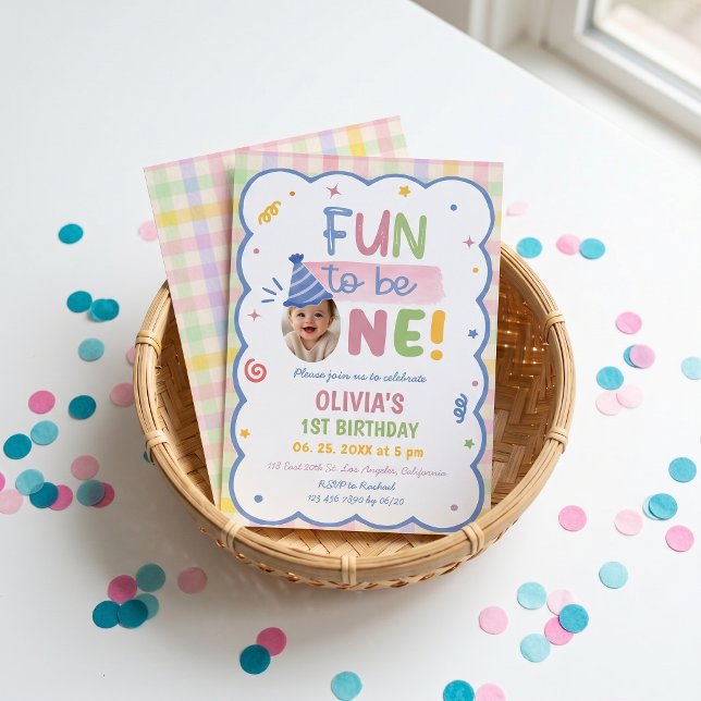 Diversión al cumplir un año Invitación de cumpleañ (Subido por el creador)