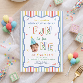 Diversión al cumplir un año Invitación de cumpleañ