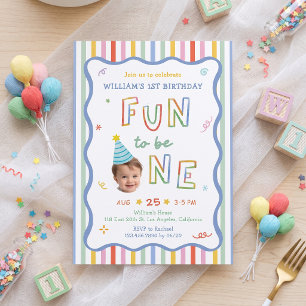 Diversión al cumplir un año Invitación de cumpleañ