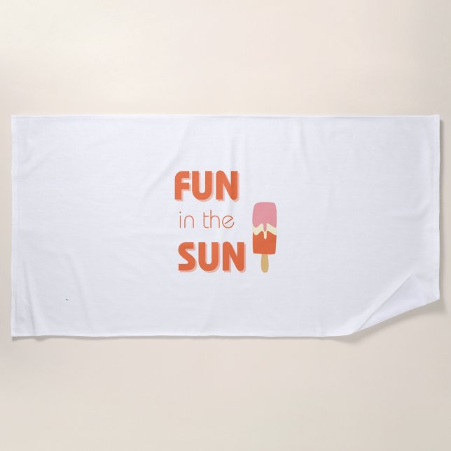 Diversión al sol. Toalla de playa (Anverso)