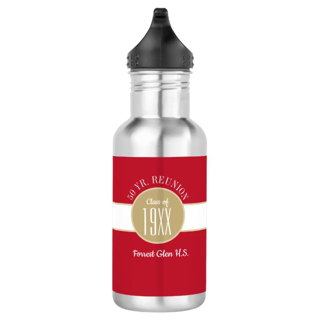 ¡Diversión! BOTELLA DE AGUA DE 50 años de clase (Derecha)