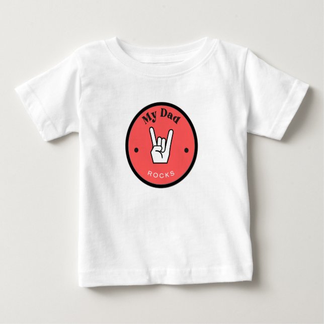 ¡Diversión! Camiseta Bella Jersey - ¡Mi papá ROCKS (Anverso)