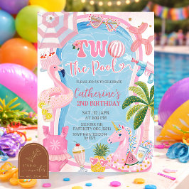 Diversión Caprichosa DOS al Piscina Invitación de