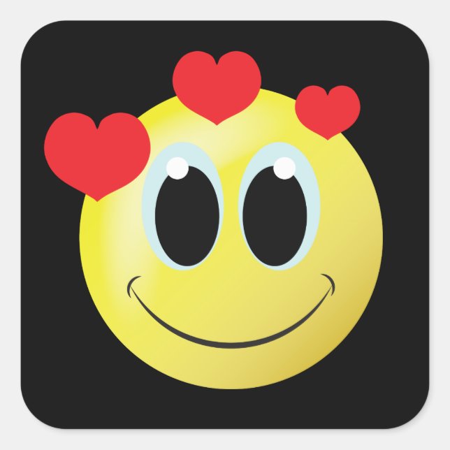 Diversión cara amor pegatina a casa (Anverso)