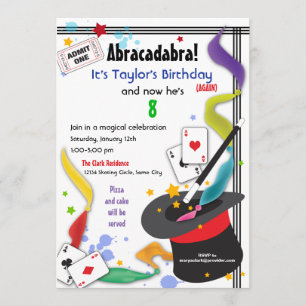 Diversión colorida del chapoteo con la invitación