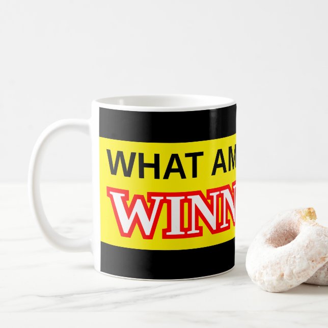 Diversión "CUÁLES SON QUE HACE EN WINNIPEG?!" Taza (Con donut)