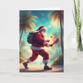 Diversión de bolas de pollo de Santa - Tarjeta de 