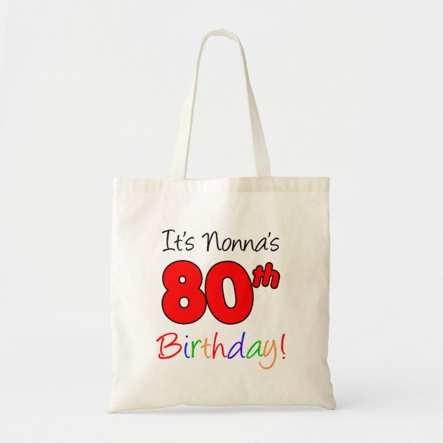 Diversión de cumpleaños 80 de Nonna y bolsa de té  (Frente)