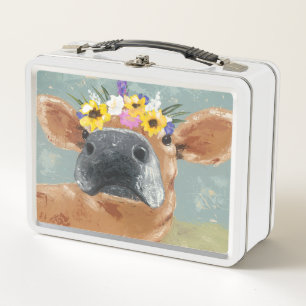 Diversión de granja - Vaca con corona de flores