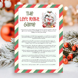 Diversión de Navidad Izquierda Derecha Juego de Na