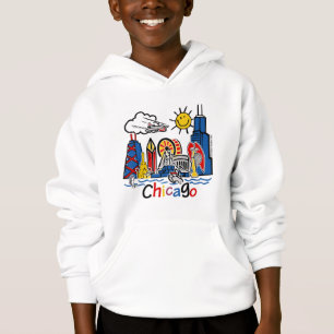 Diversión de niños de Chicago en el horizonte