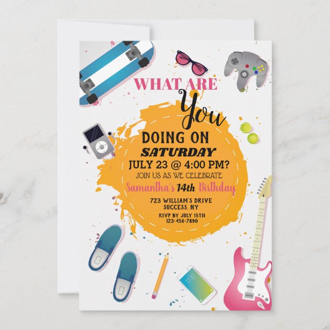 Diversión De Ser Invitación Joven (Anverso)