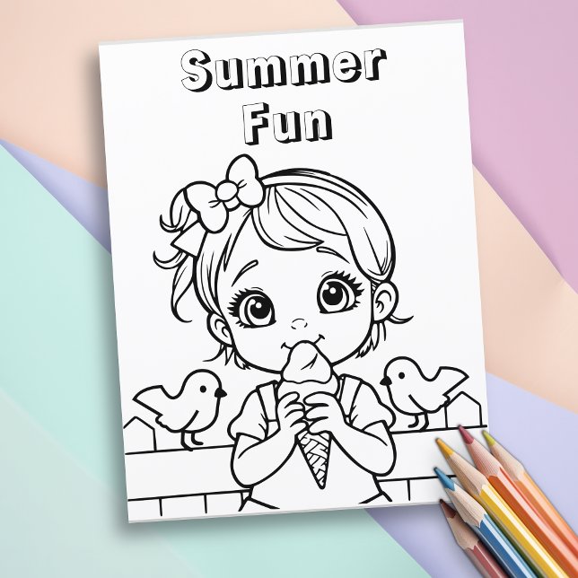 Diversión de verano | Página Colores para Niños (Subido por el creador)