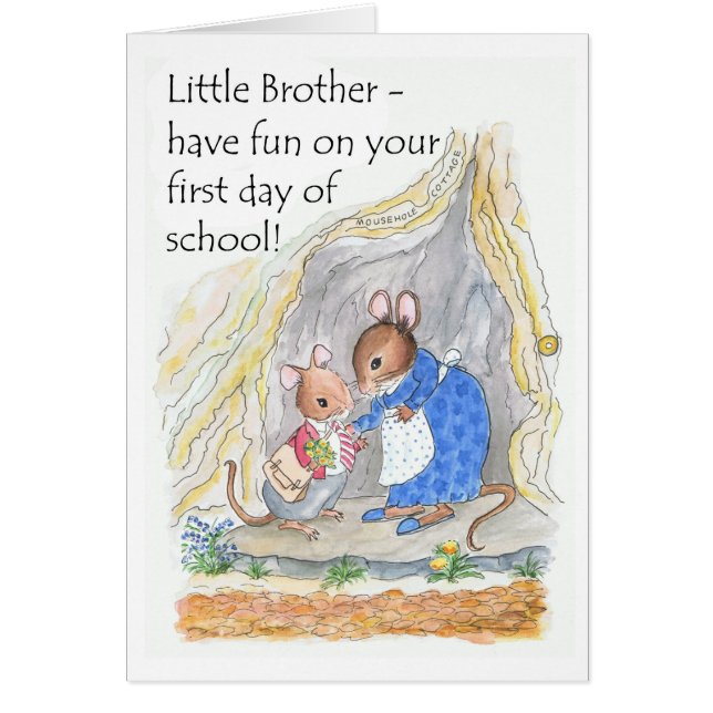 Diversión del ratón lindo primer día de escuela pa (Frente)