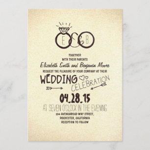 Diversión e invitaciones creativas del boda