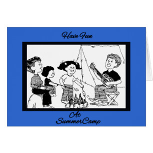 Diversión en el dibujo del campamento de verano