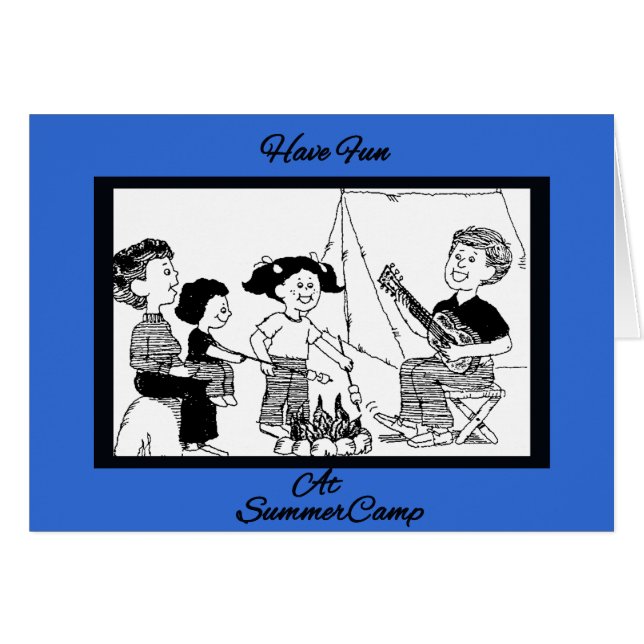Diversión en el dibujo del campamento de verano (Anverso (Horizontal))