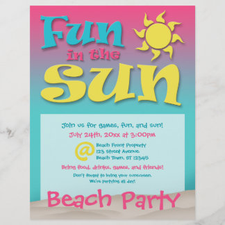 Diversión en el sol - Fiestas de playa volantes