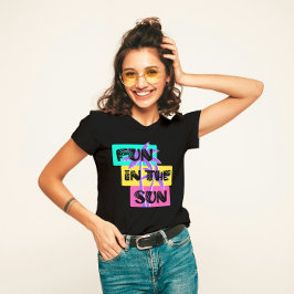 Diversión en la camiseta del sol - Árbol de palmas