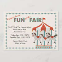 Diversión en la invitación a la feria