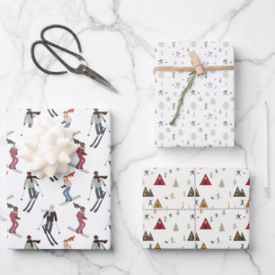 diversión en la nieve vacaciones envolver hojas de