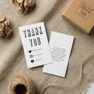 Diversión en negrita gracias Tarjeta de presentaci