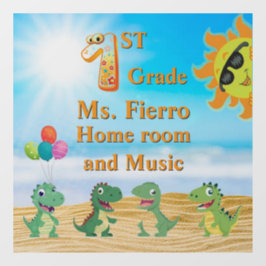 Diversión en Vinilo para Ventana de Aula de 1er Gr