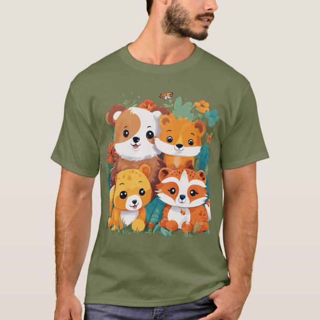 Diversión familiar de Lemur: Diseño de camisetas (Anverso)