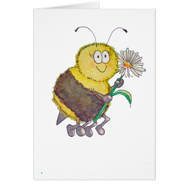 Diversión feliz de la flor de la abeja de la (Frente)