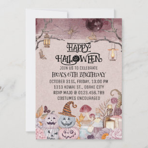 Diversión Feliz Halloween Niños Invitación a fiest