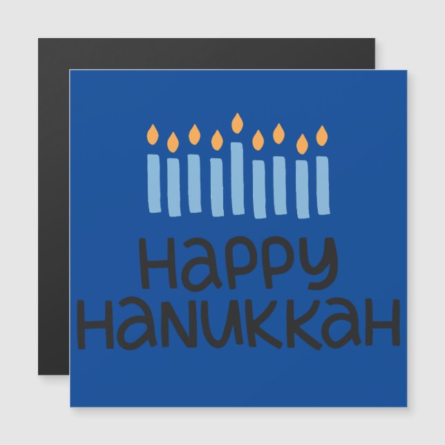 Diversión Feliz Hanukkah Menorah Magnetic Greaming (Anverso/Reverso)
